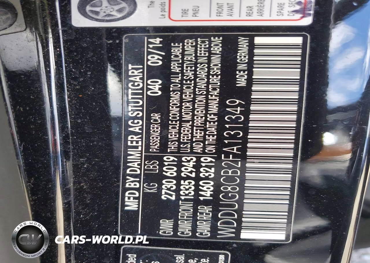 2015 Mercedes-Benz S 550 VIN:WDDUG8CB2FA131349 - 12