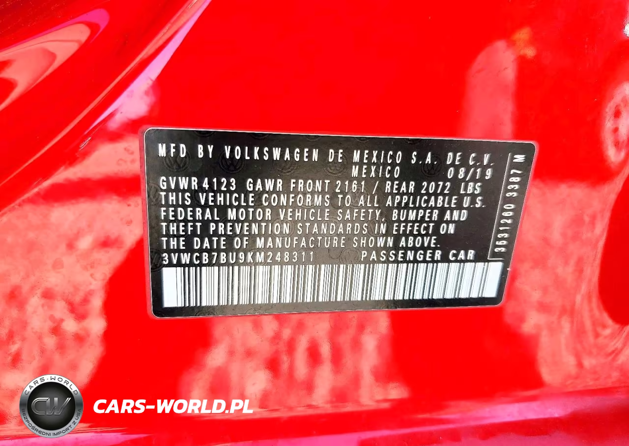2019 Volkswagen Jetta S VIN:3VWCB7BU9KM248311 - 12