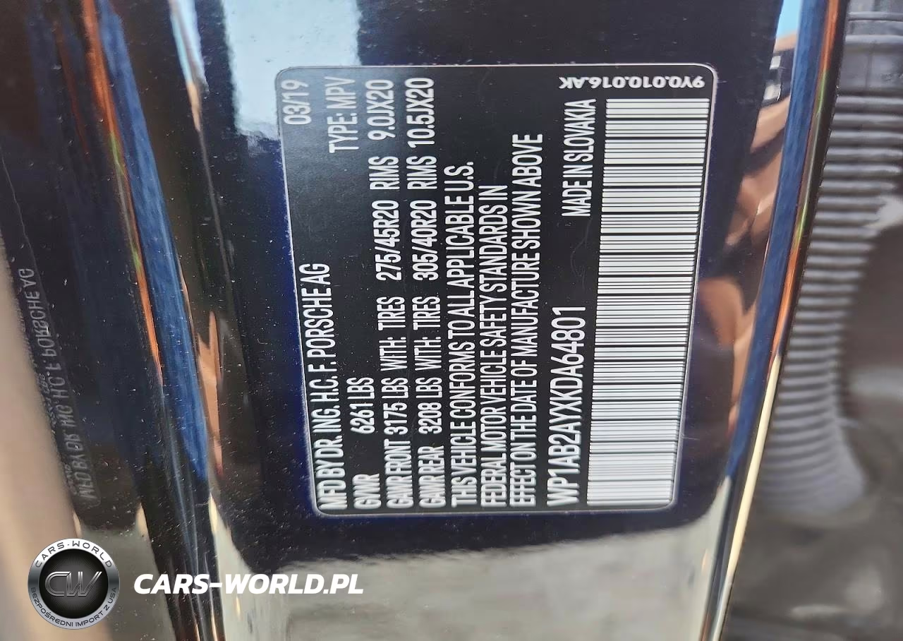 2019 Porsche Cayenne S VIN:WP1AB2AYXKDA64801 - 13