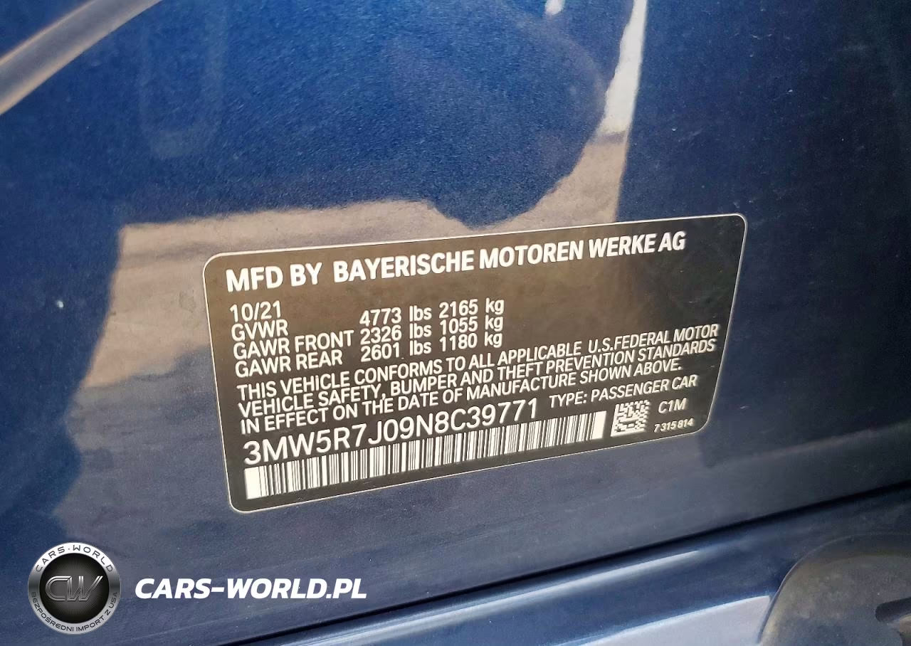 2022 BMW 330Xi VIN:3MW5R7J09N8C39771 - 12