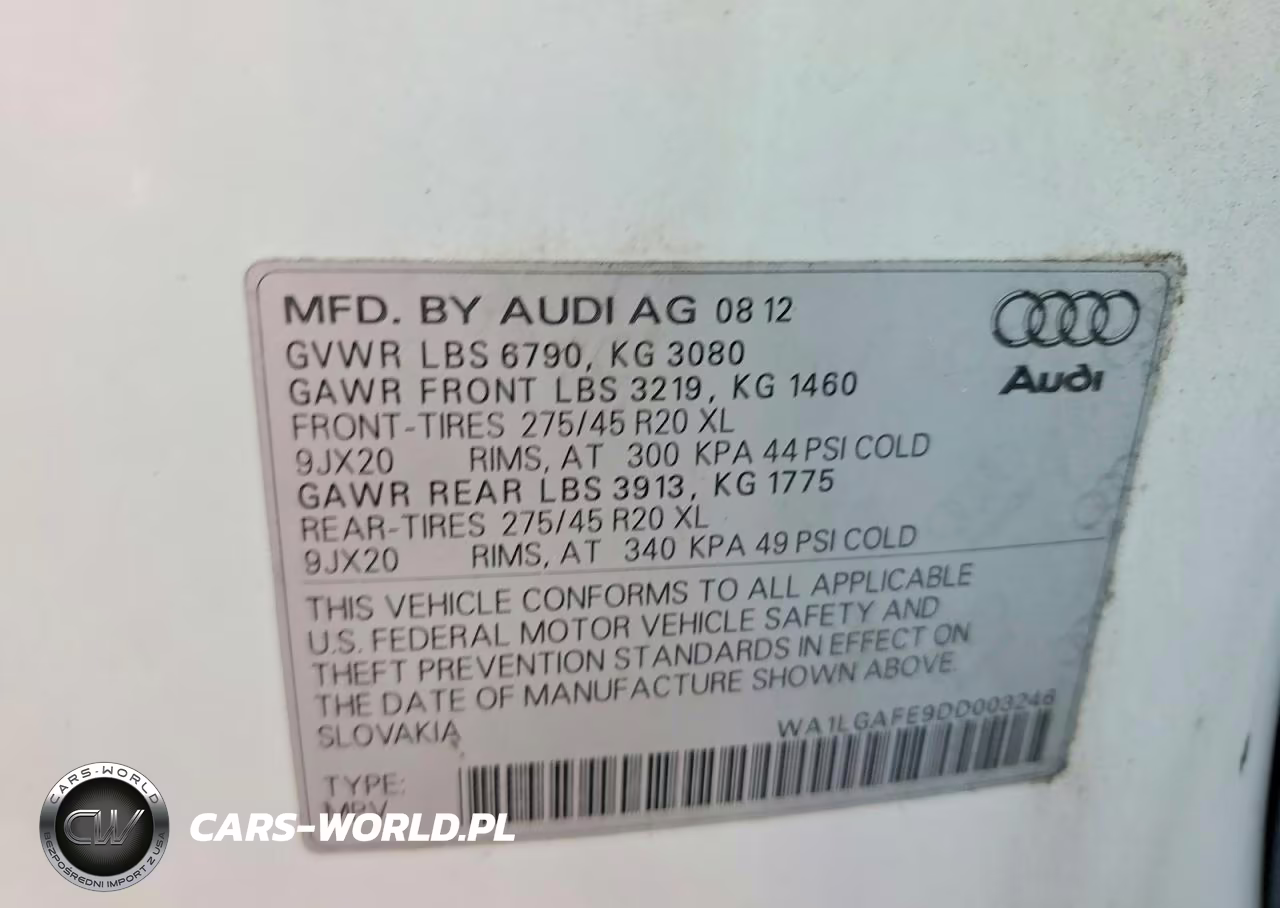 2013 Audi Q7 Premium Plus VIN:WA1LGAFE9DD003246 - 13