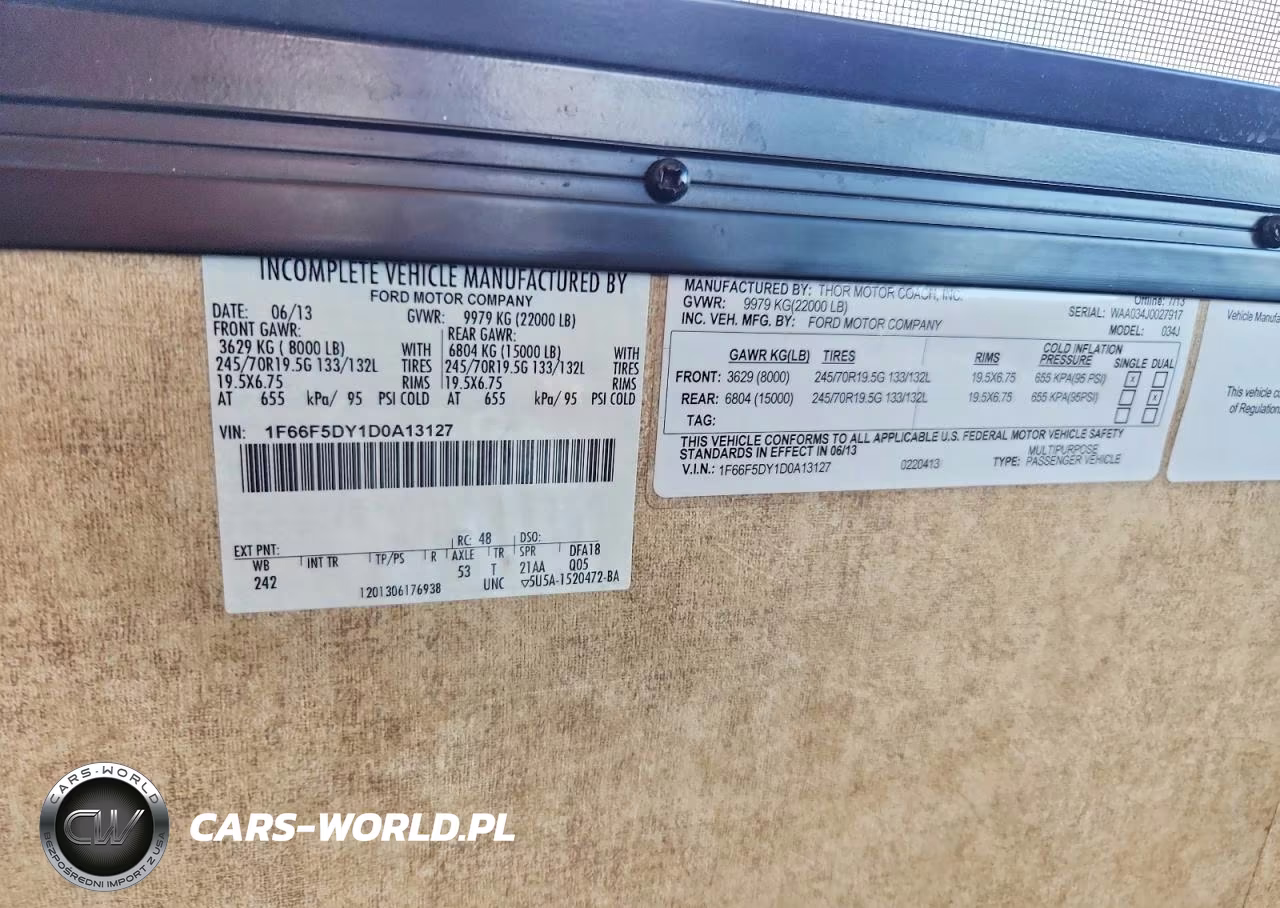 2013 Ford Windsport Rv VIN:1F66F5DY1D0A13127 - 10