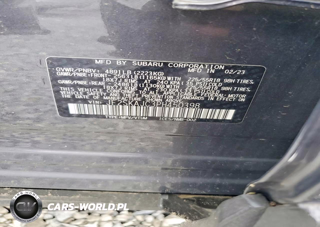 2023 Subaru Forester Sport VIN:JF2SKAJC3PH450398 - 13