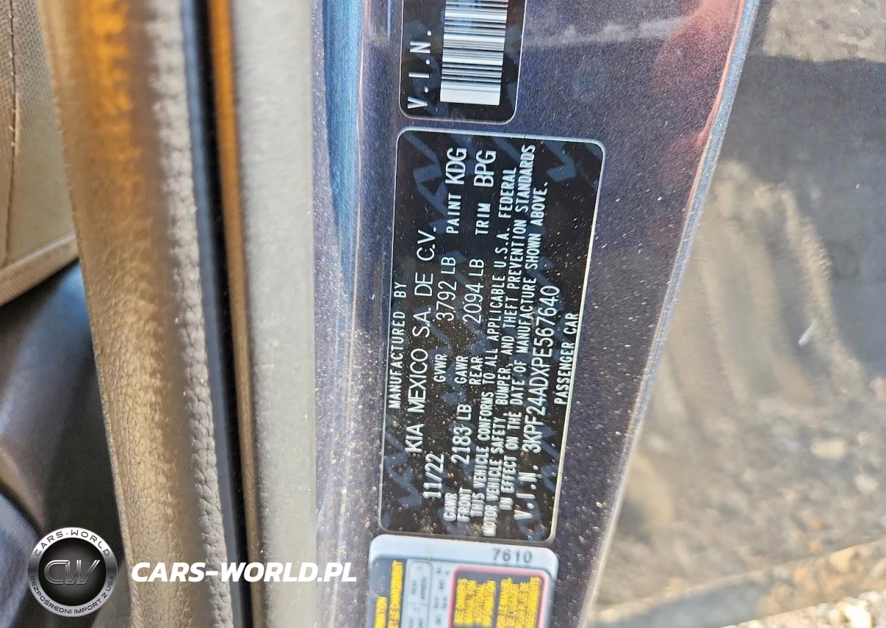 2023 Kia Forte Lxs VIN:3KPF24ADXPE567640 - 12