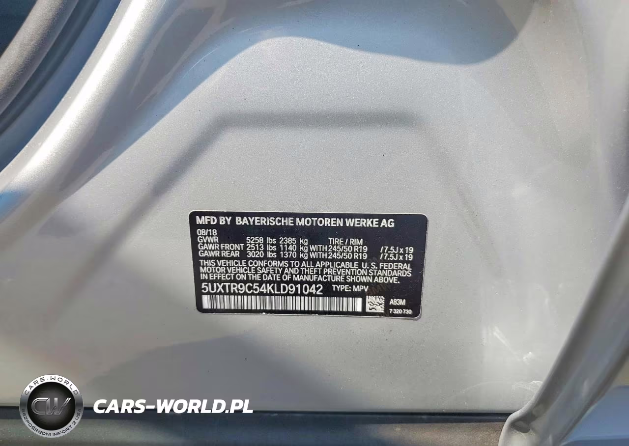 2019 BMW X3 xDrive30I VIN:5UXTR9C54KLD91042 - 13