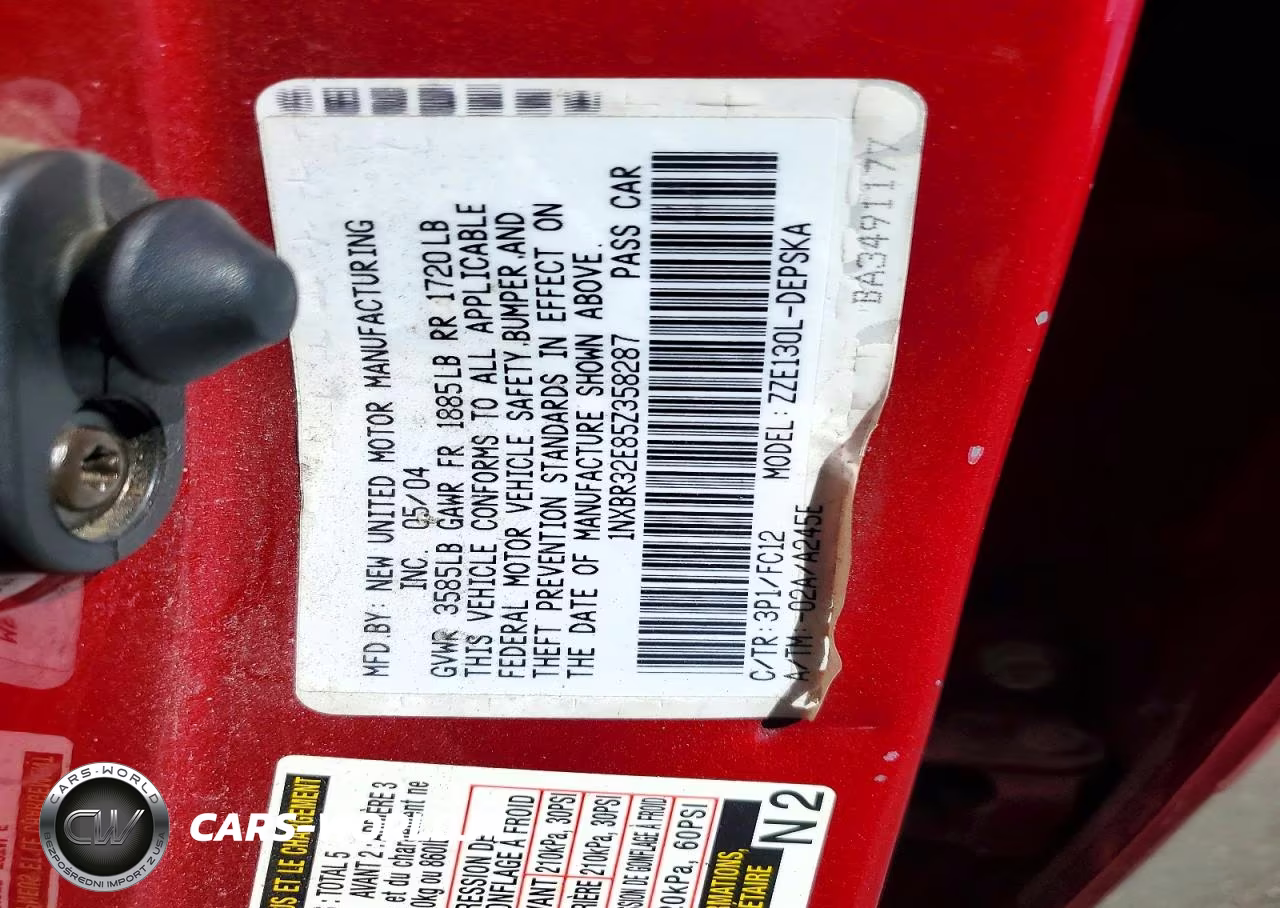 2005 Toyota Corolla S VIN:1NXBR32E85Z358287 - 12