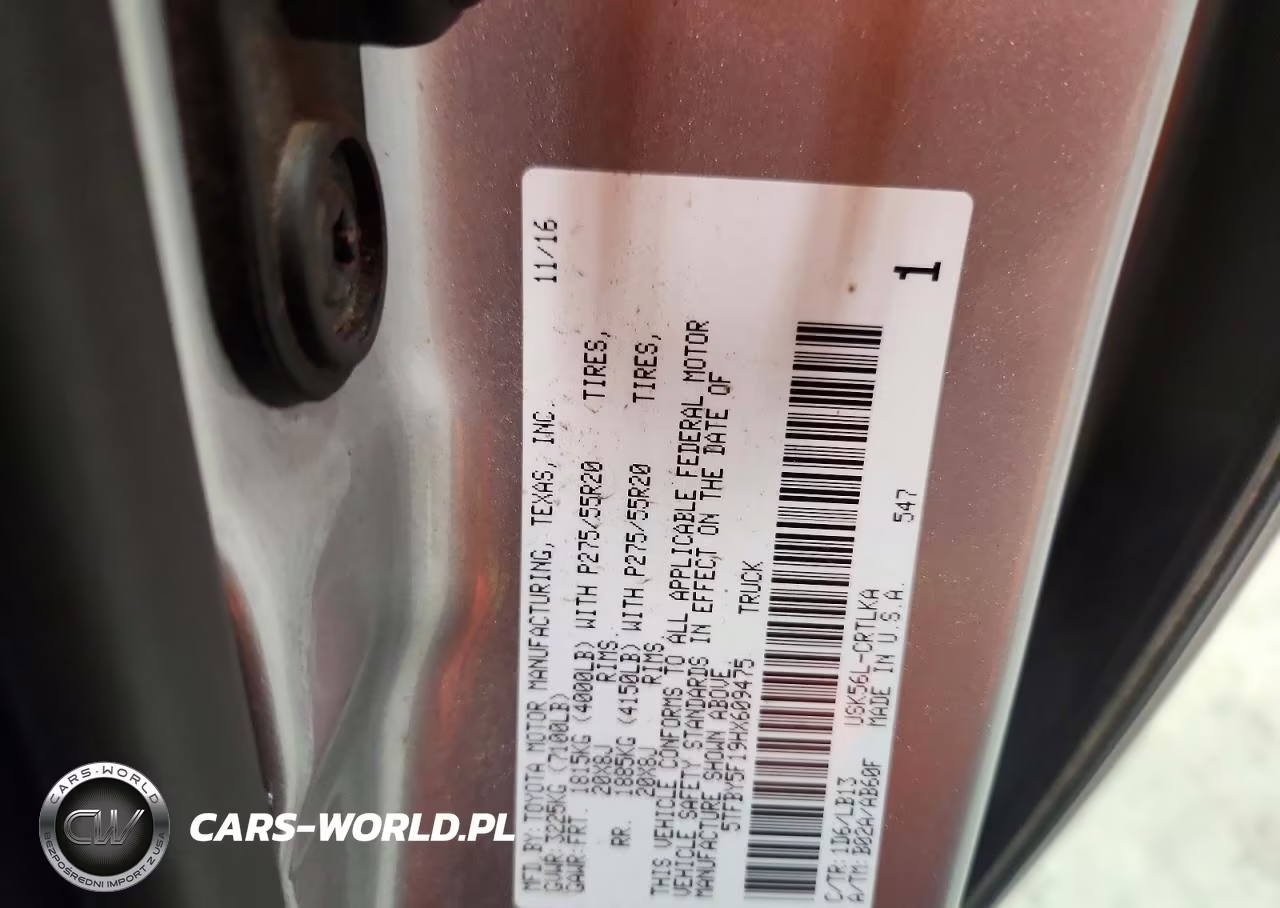 2017 Toyota Tundra Double Cab Limited VIN:5TFBY5F19HX609475 - 12