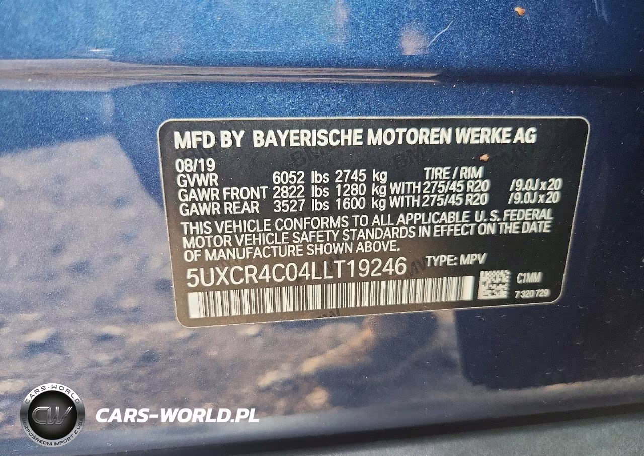2020 BMW X5 Sdrive 40I VIN:5UXCR4C04LLT19246 - 13