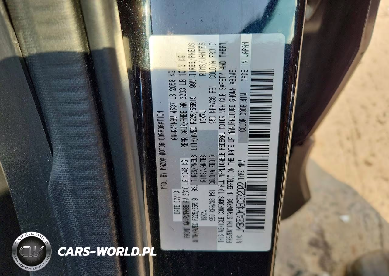 2014 Mazda Cx-5 Gt VIN:JM3KE4DY4E0372022 - 12