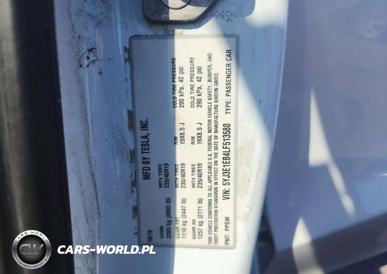2020 Tesla Model 3 VIN:5YJ3E1EB4LF513580 - 12