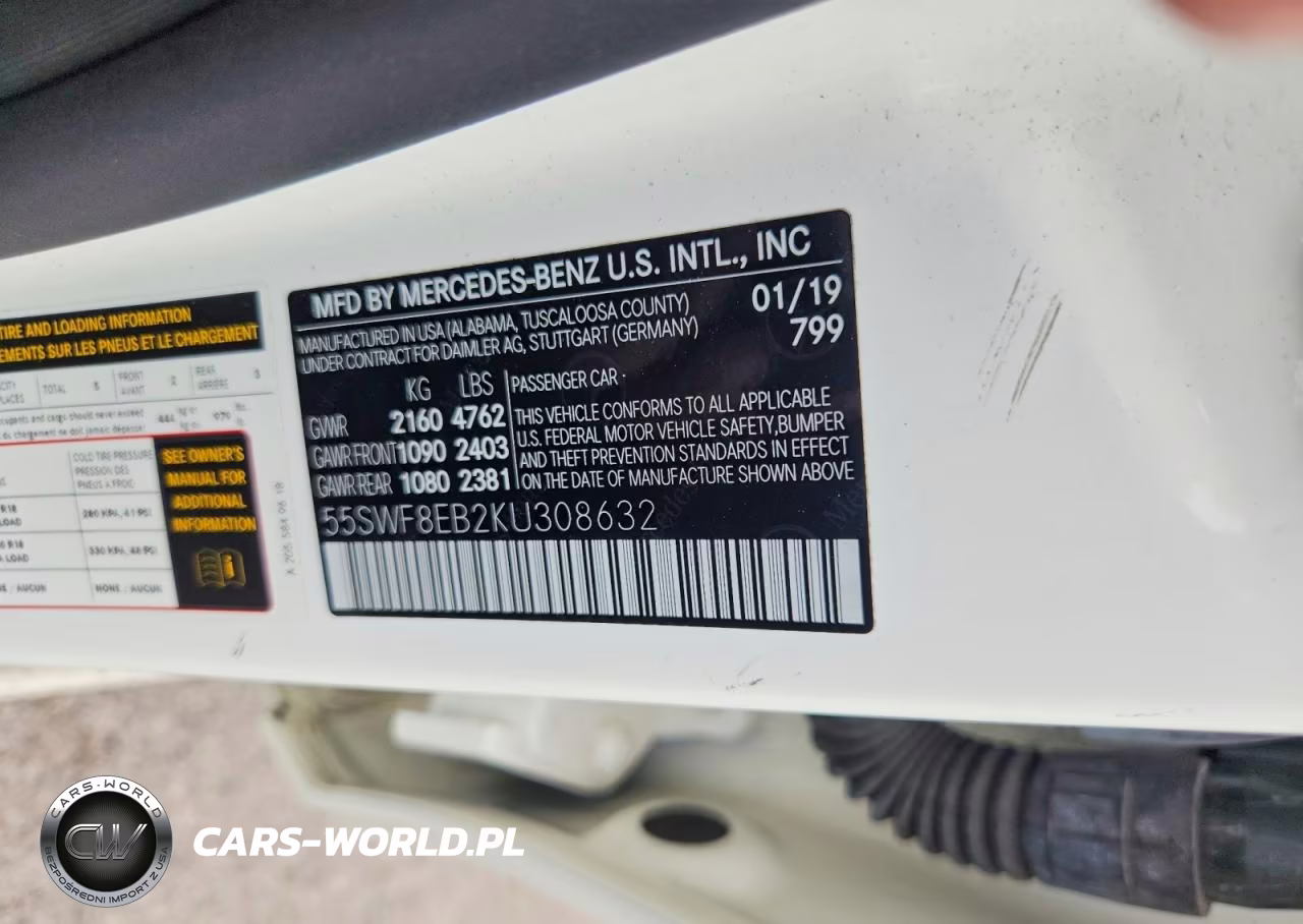 2019 Mercedes-Benz C 300 4Matic VIN:55SWF8EB2KU308632 - 12