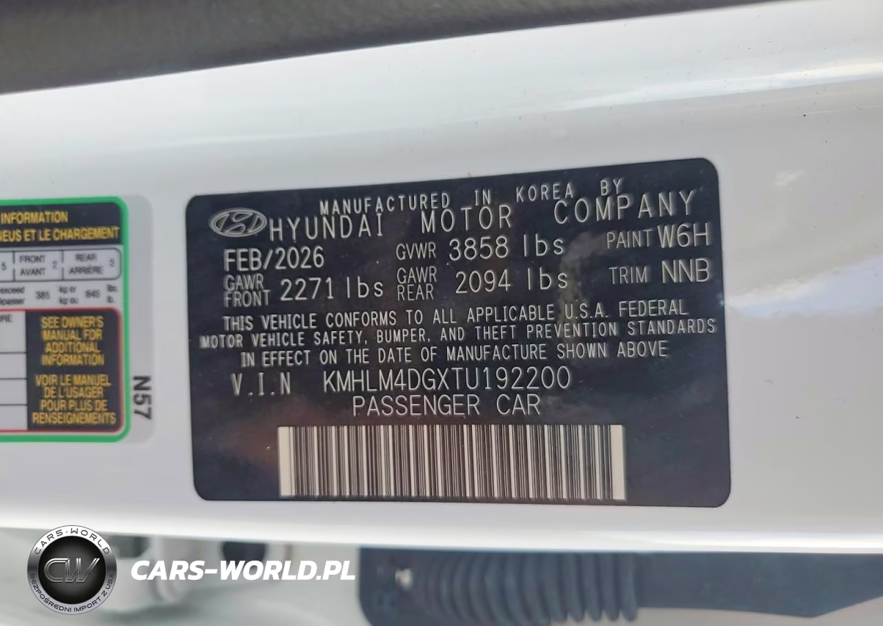 2026 Hyundai Elantra Sel Sport VIN:KMHLM4DGXTU192200 - 12
