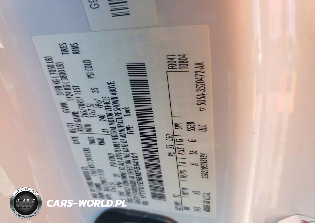 2021 Ford F150 Super Cab VIN:1FTFX1E58MFB64101 - 12