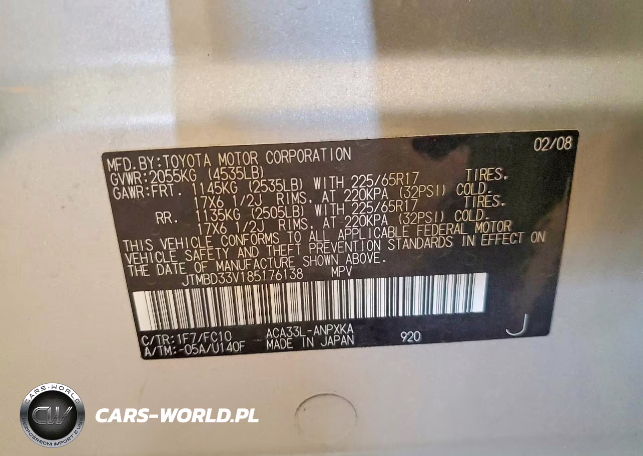 2008 Toyota Rav4 Base VIN:JTMBD33V185176138 - 13