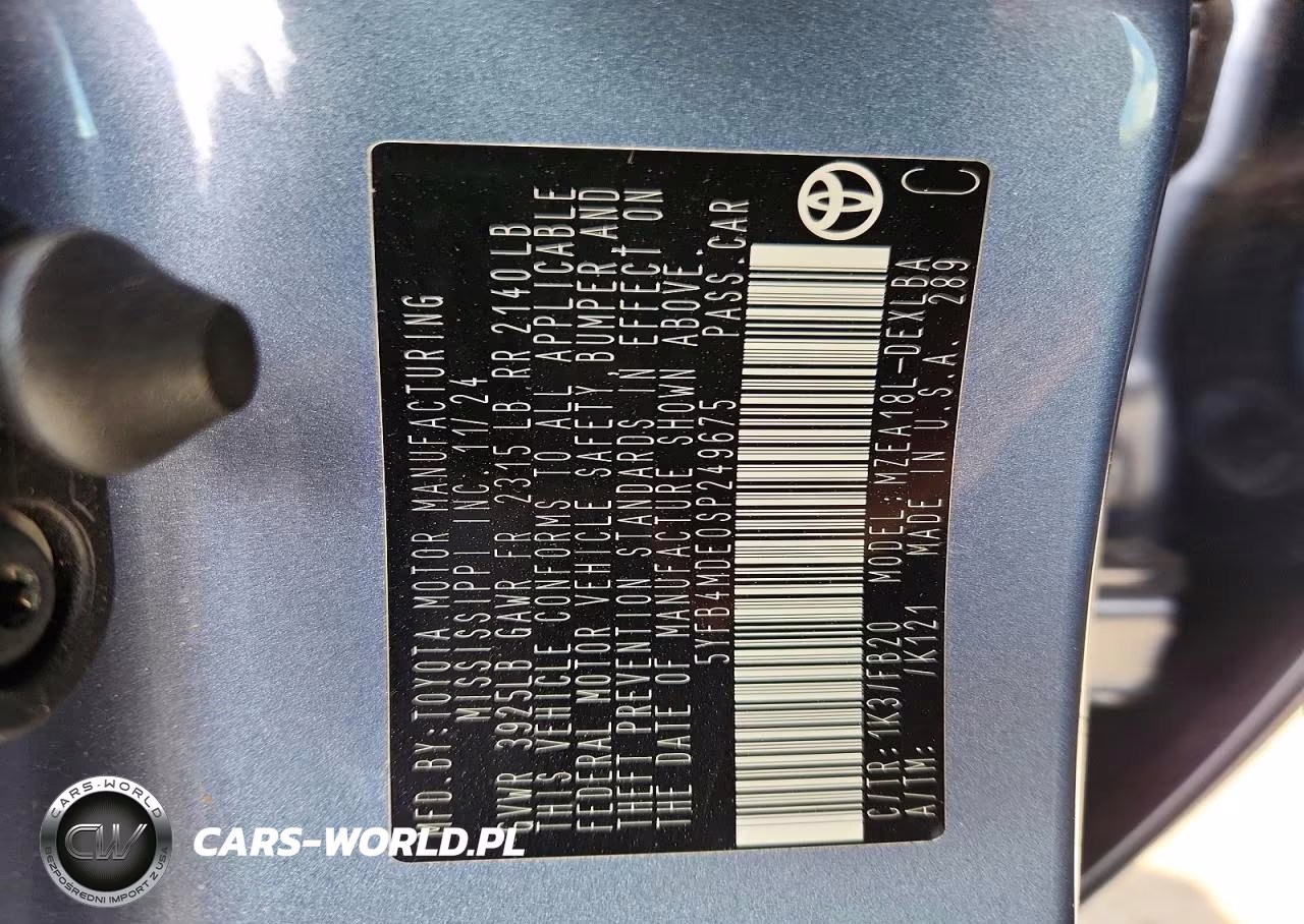 2025 Toyota Corolla Le VIN:5YFB4MDE0SP249675 - 12