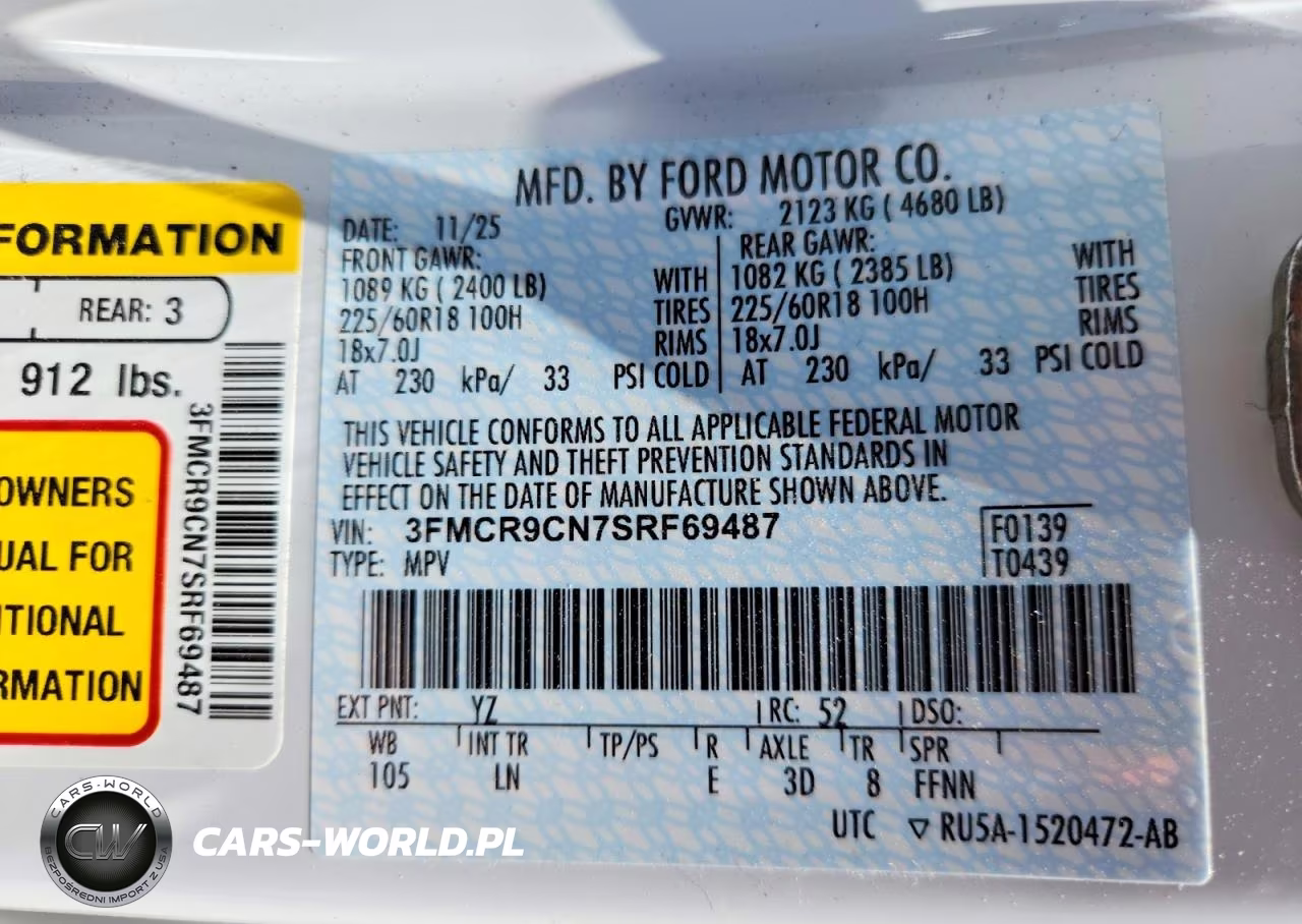 2025 Ford Bronco Sport Outer Banks VIN:3FMCR9CN7SRF69487 - 13