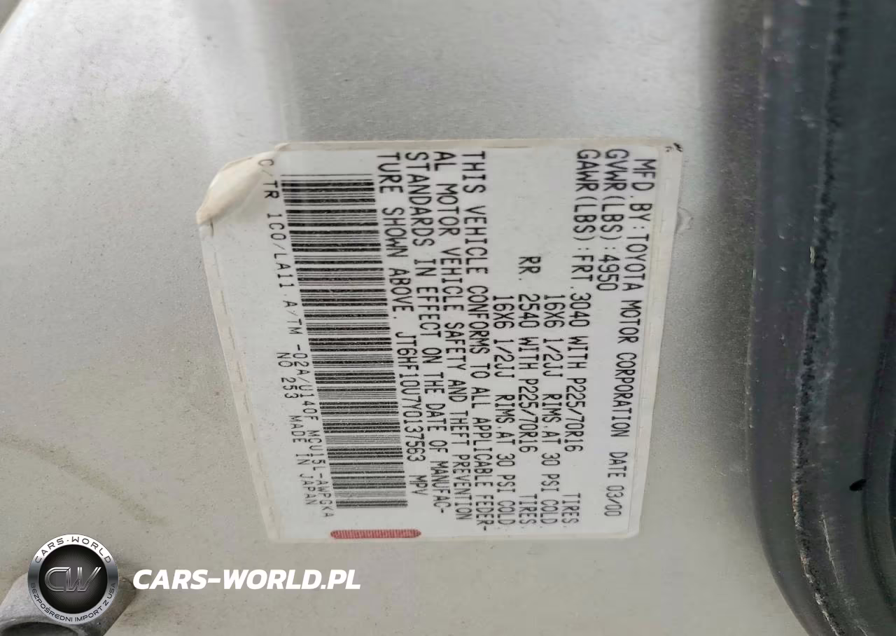 2000 Lexus Rx 300 VIN:JT6HF10U7Y0137563 - 12