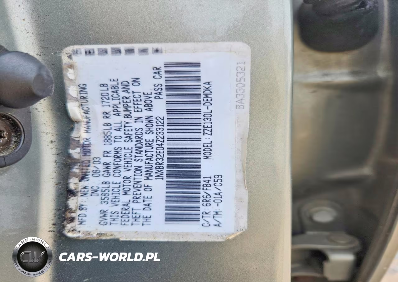 2004 Toyota Corolla Ce VIN:1NXBR32E04Z233122 - 12