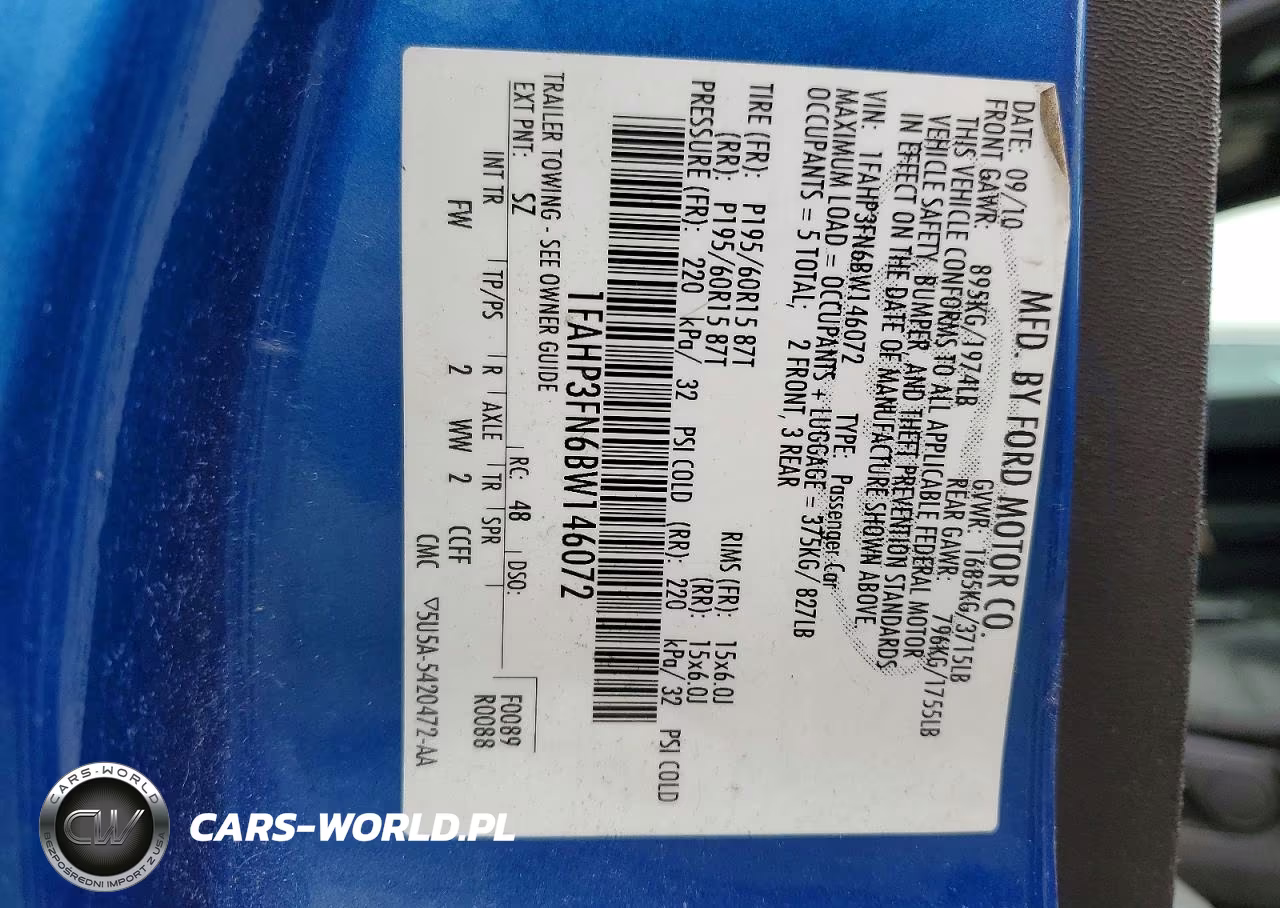2011 Ford Focus Se VIN:1FAHP3FN6BW146072 - 12