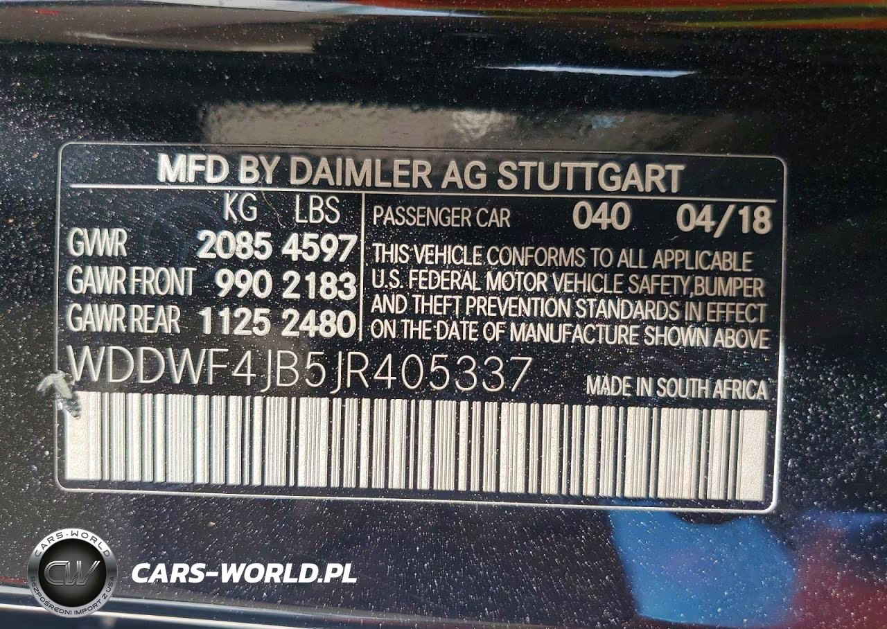 2018 Mercedes-Benz C 300 VIN:WDDWF4JB5JR405337 - 13