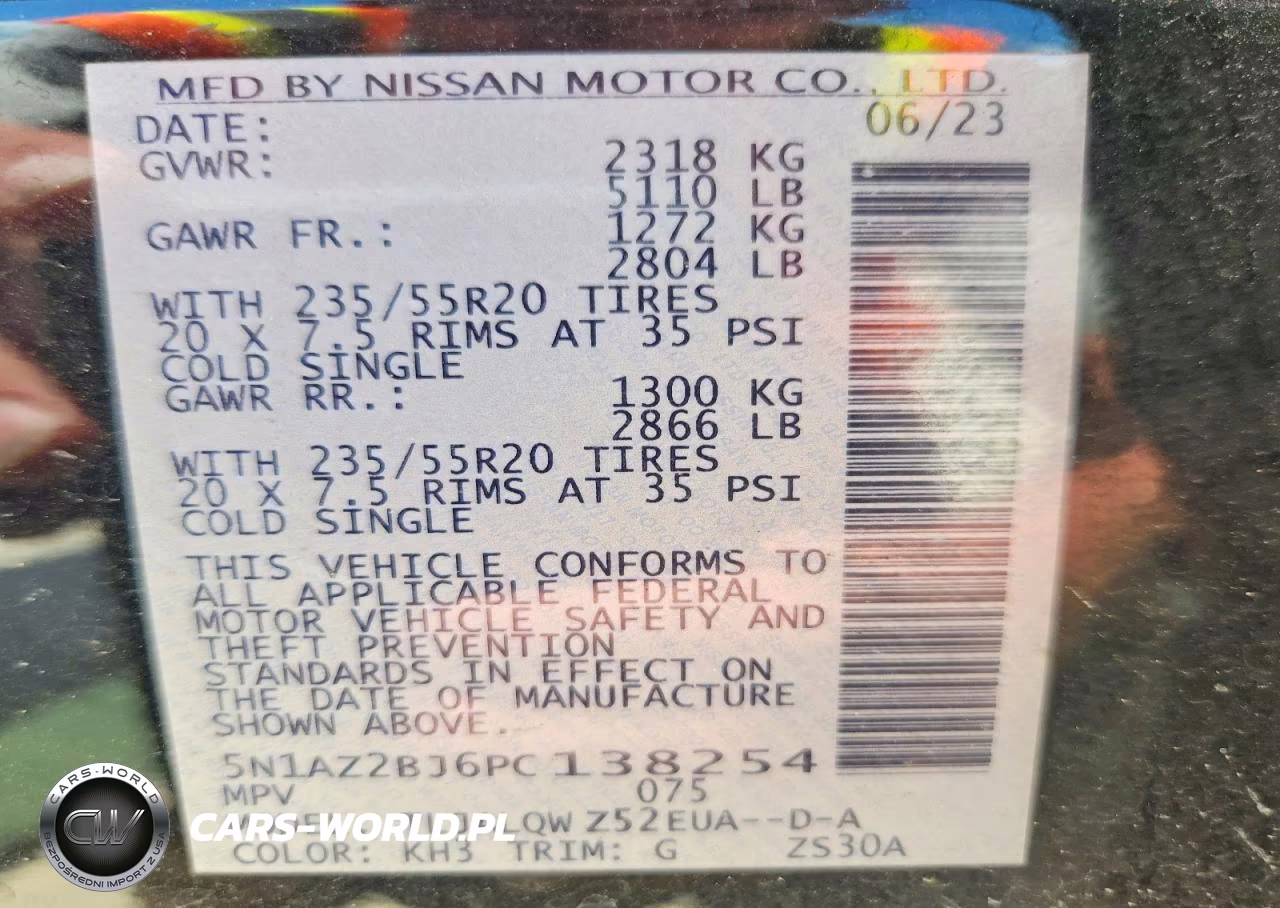 2023 Nissan Murano Sv VIN:5N1AZ2BJ6PC138254 - 13