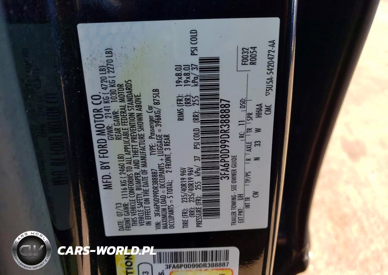 2013 Ford Fusion Titanium VIN:3FA6P0D99DR388887 - 12