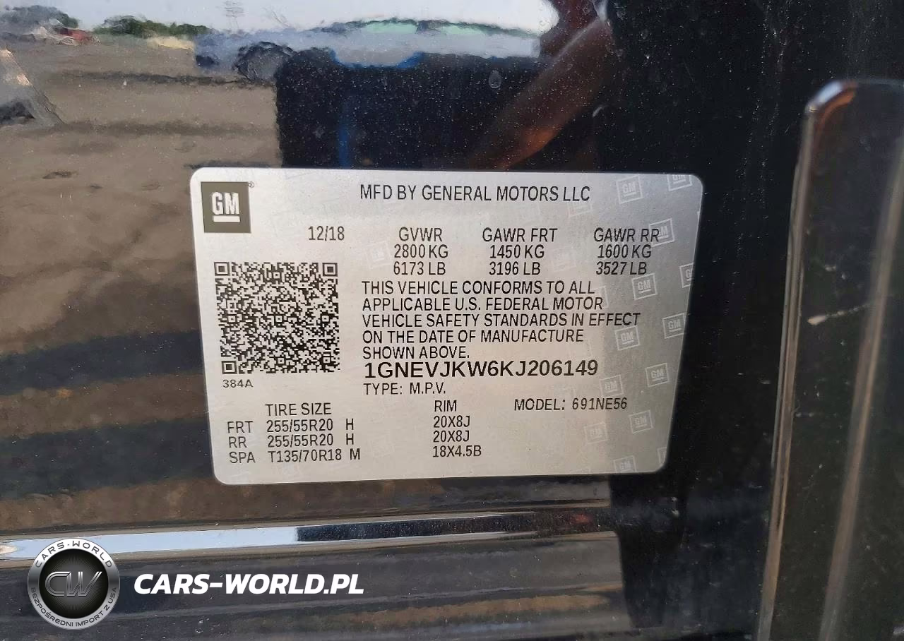 2019 Chevrolet Traverse High Country VIN:1GNEVJKW6KJ206149 - 13
