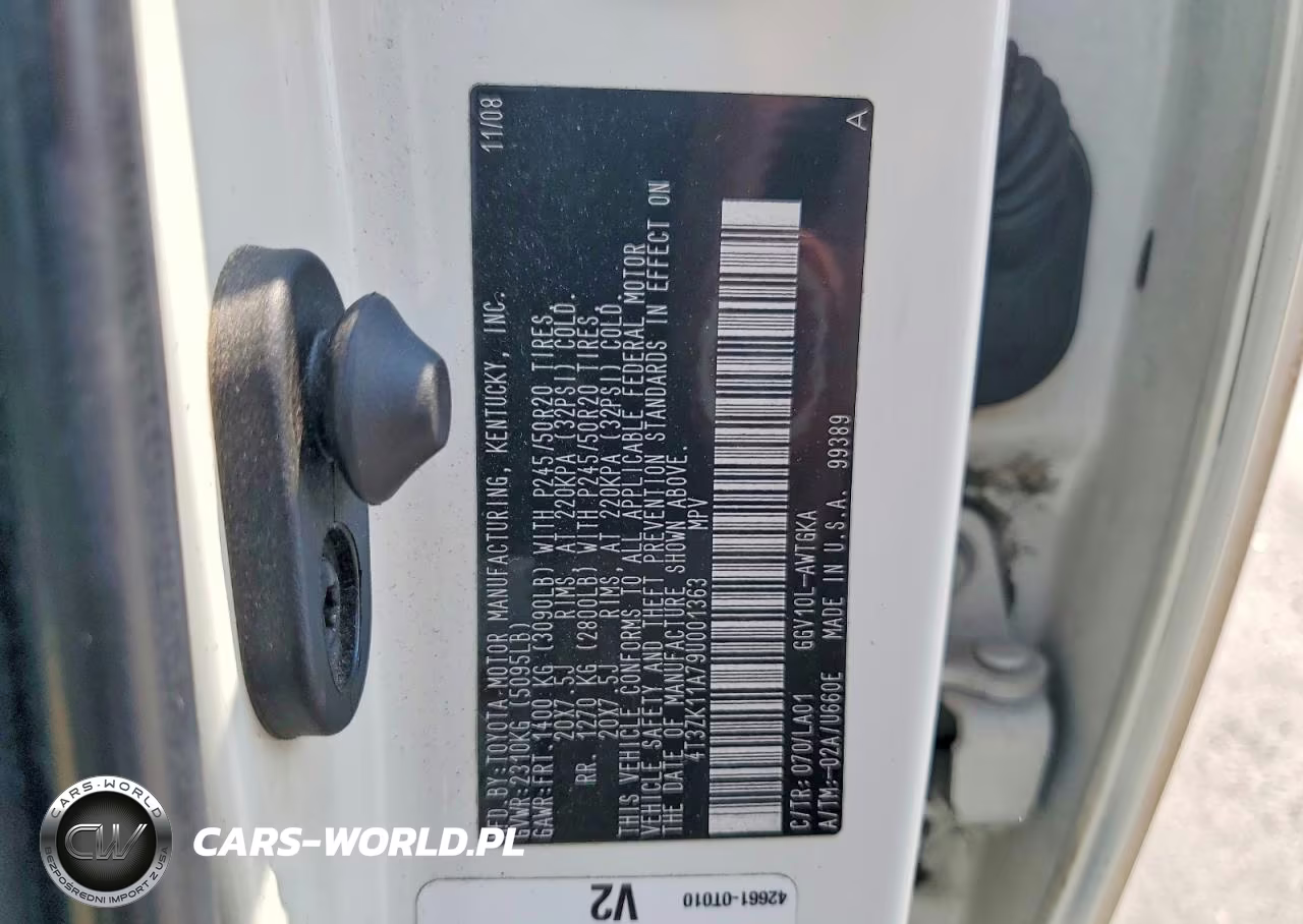 2009 Toyota Venza VIN:4T3ZK11A79U001363 - 13