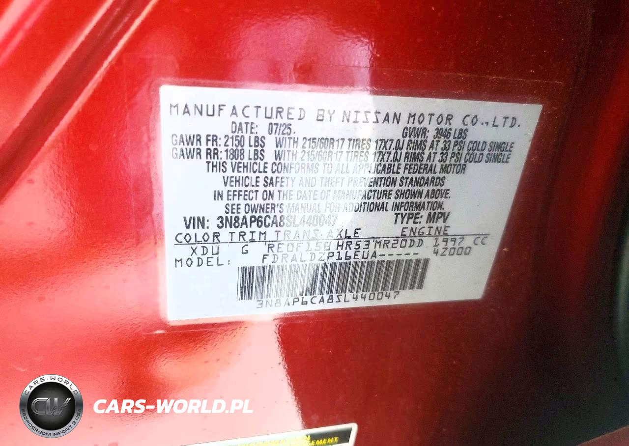 2025 Nissan Kicks Sv VIN:3N8AP6CA8SL440047 - 13