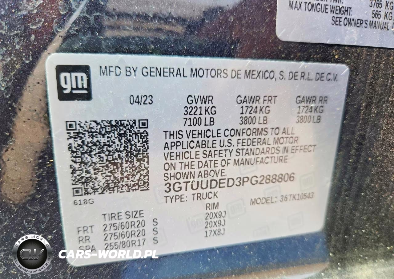 2023 GMC Sierra K1500 Slt VIN:3GTUUDED3PG288806 - 13