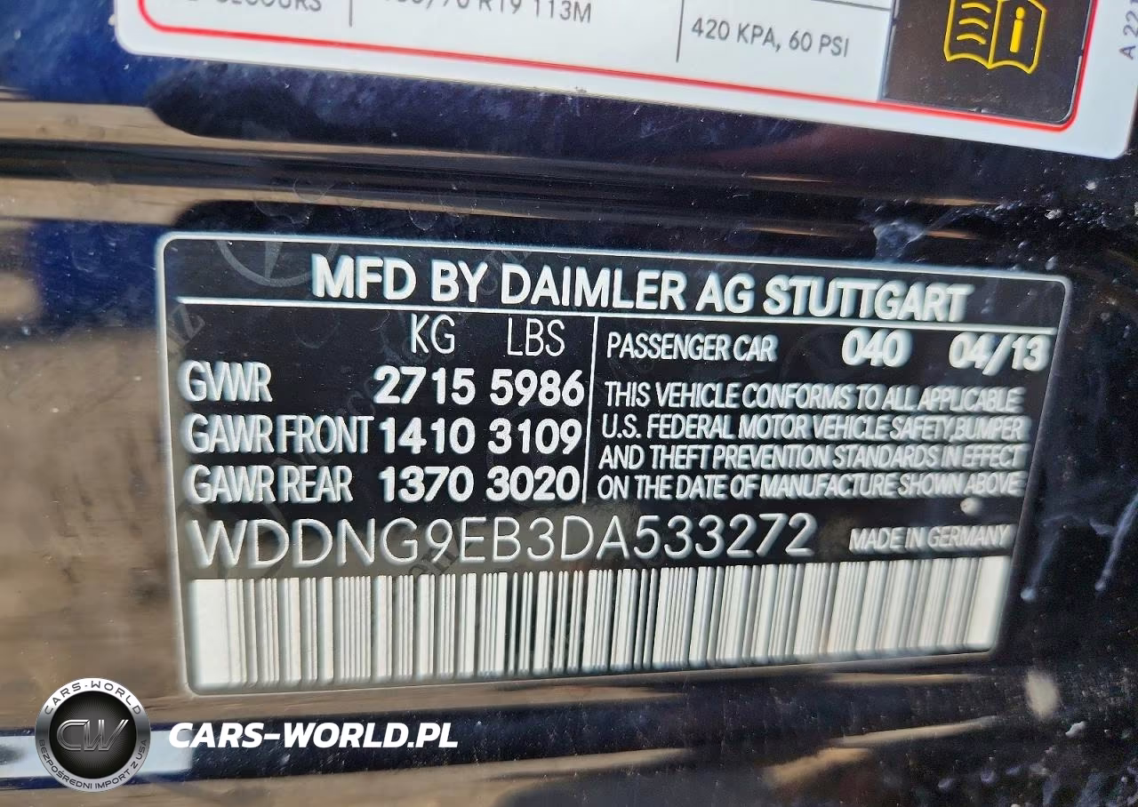 2013 Mercedes-Benz S 550 4Matic VIN:WDDNG9EB3DA533272 - 12
