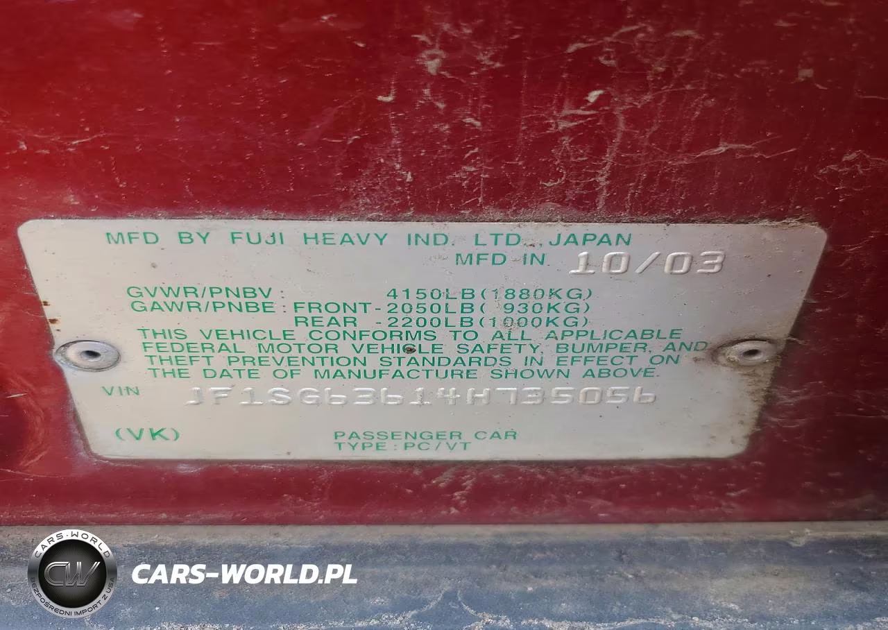 2004 Subaru Forester 2.5X VIN:JF1SG63614H735056 - 12