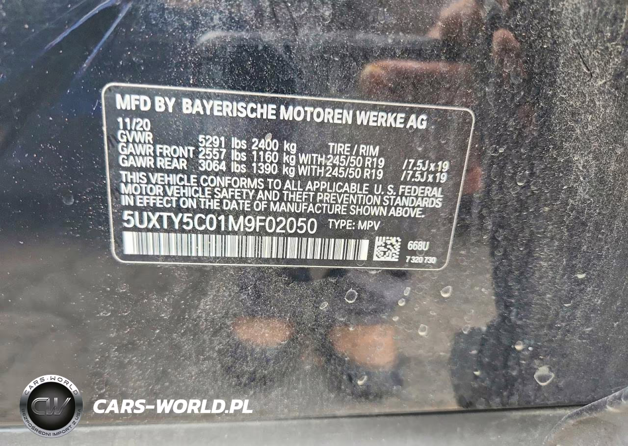 2021 BMW X3 xDrive30I VIN:5UXTY5C01M9F02050 - 12