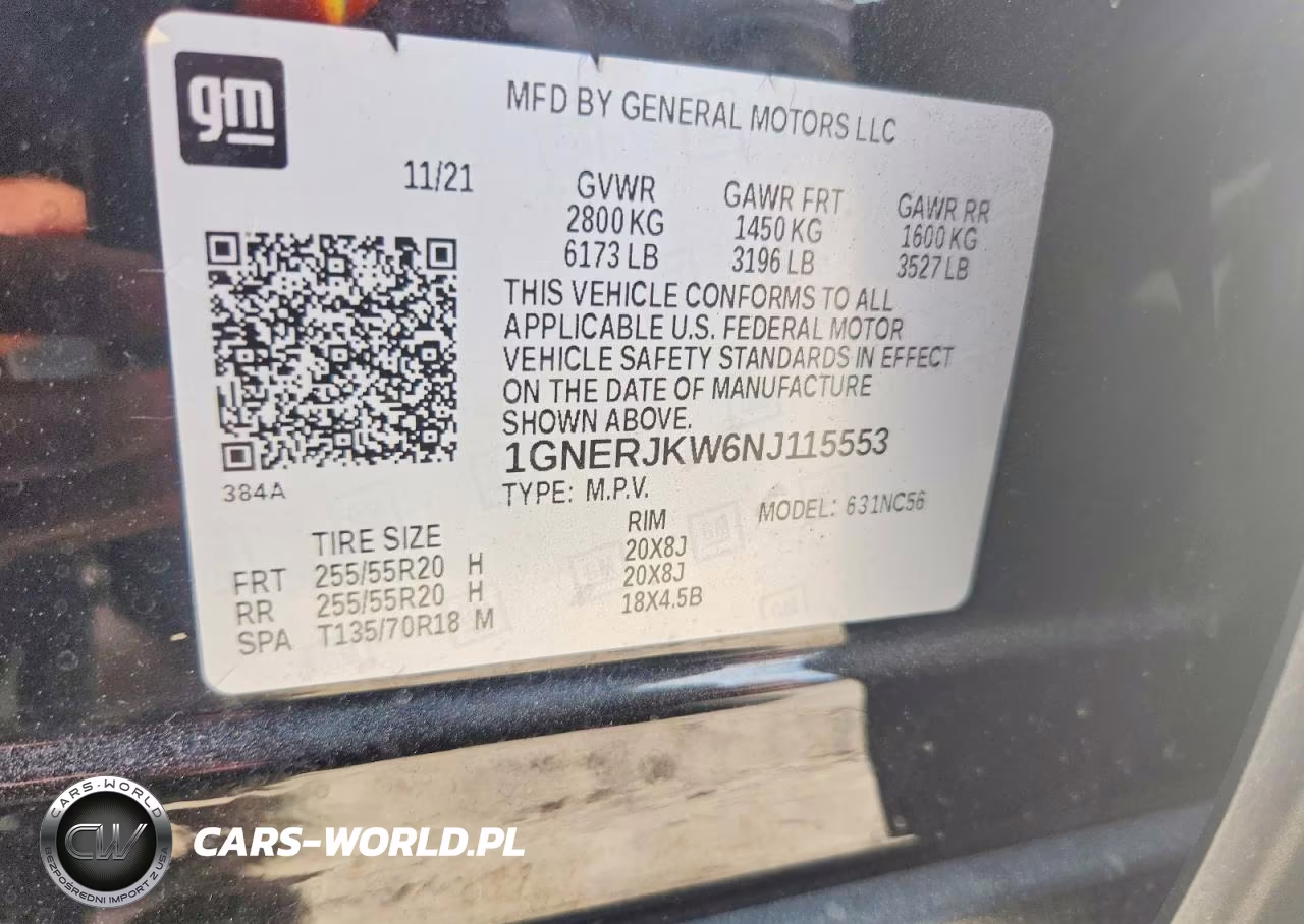 2022 Chevrolet Traverse Rs VIN:1GNERJKW6NJ115553 - 13
