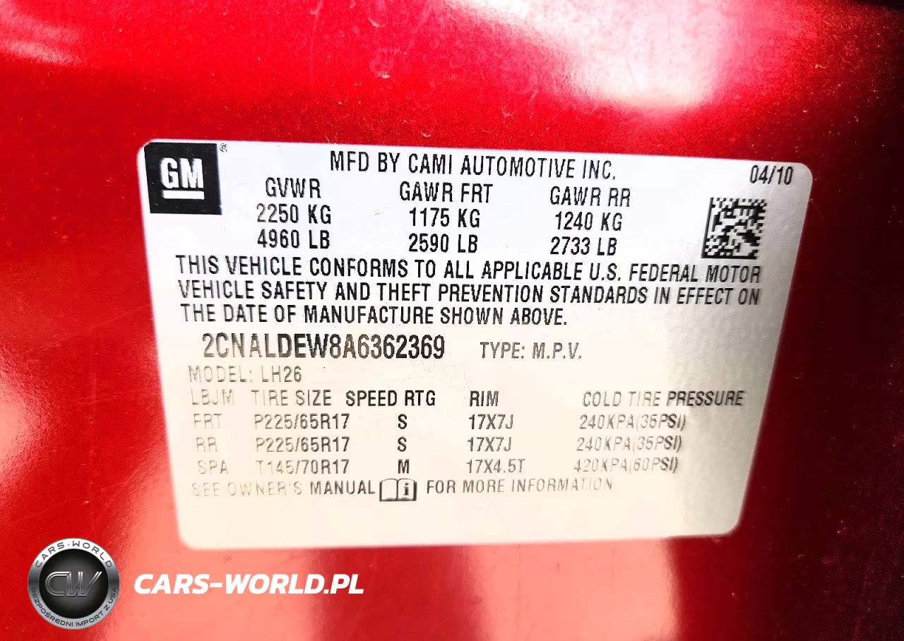 2010 Chevrolet Equinox Lt VIN:2CNALDEW8A6362369 - 13