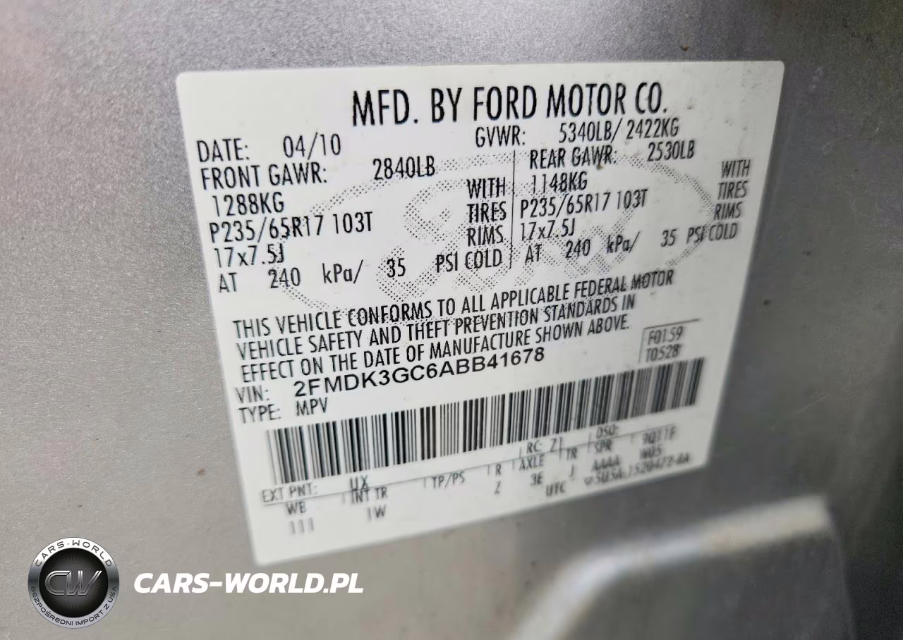 2010 Ford Edge Se VIN:2FMDK3GC6ABB41678 - 13