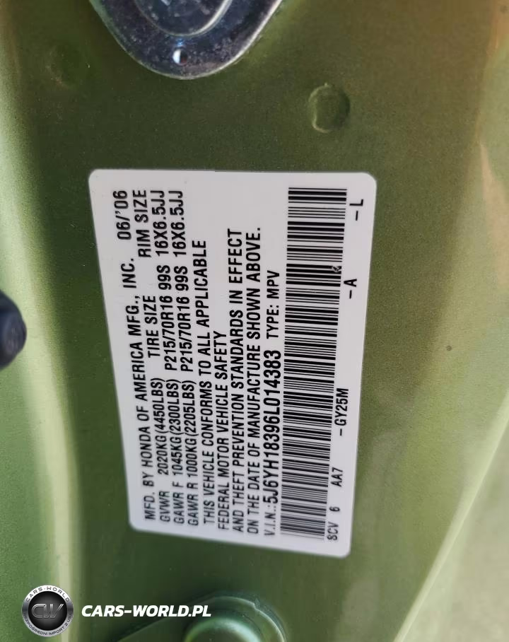 2006 Honda Element Lx VIN:5J6YH18396L014383 - 13