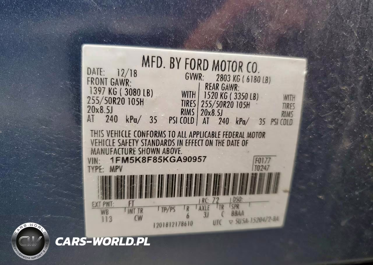 2019 Ford Explorer Limited VIN:1FM5K8F85KGA90957 - 13