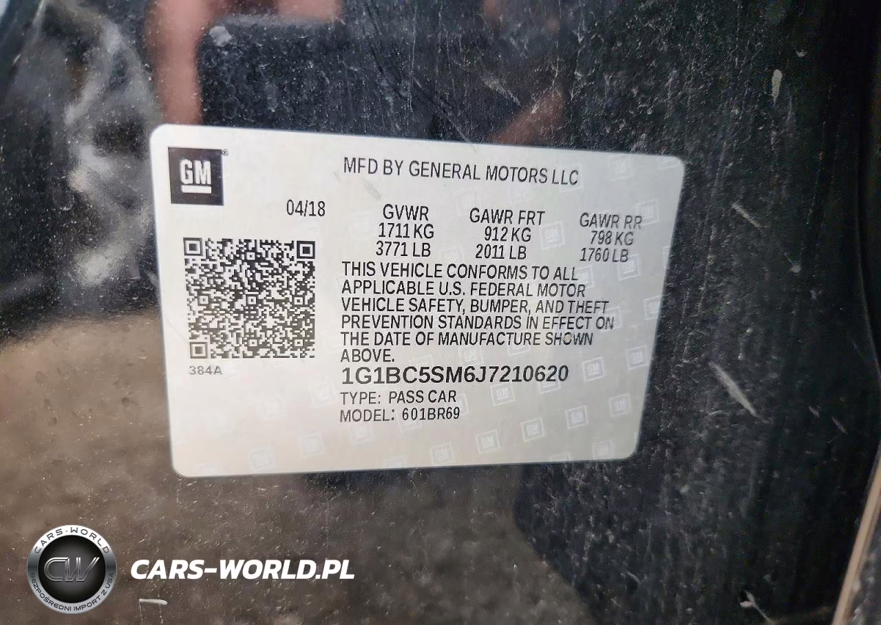 2018 Chevrolet Cruze Ls VIN:1G1BC5SM6J7210620 - 12