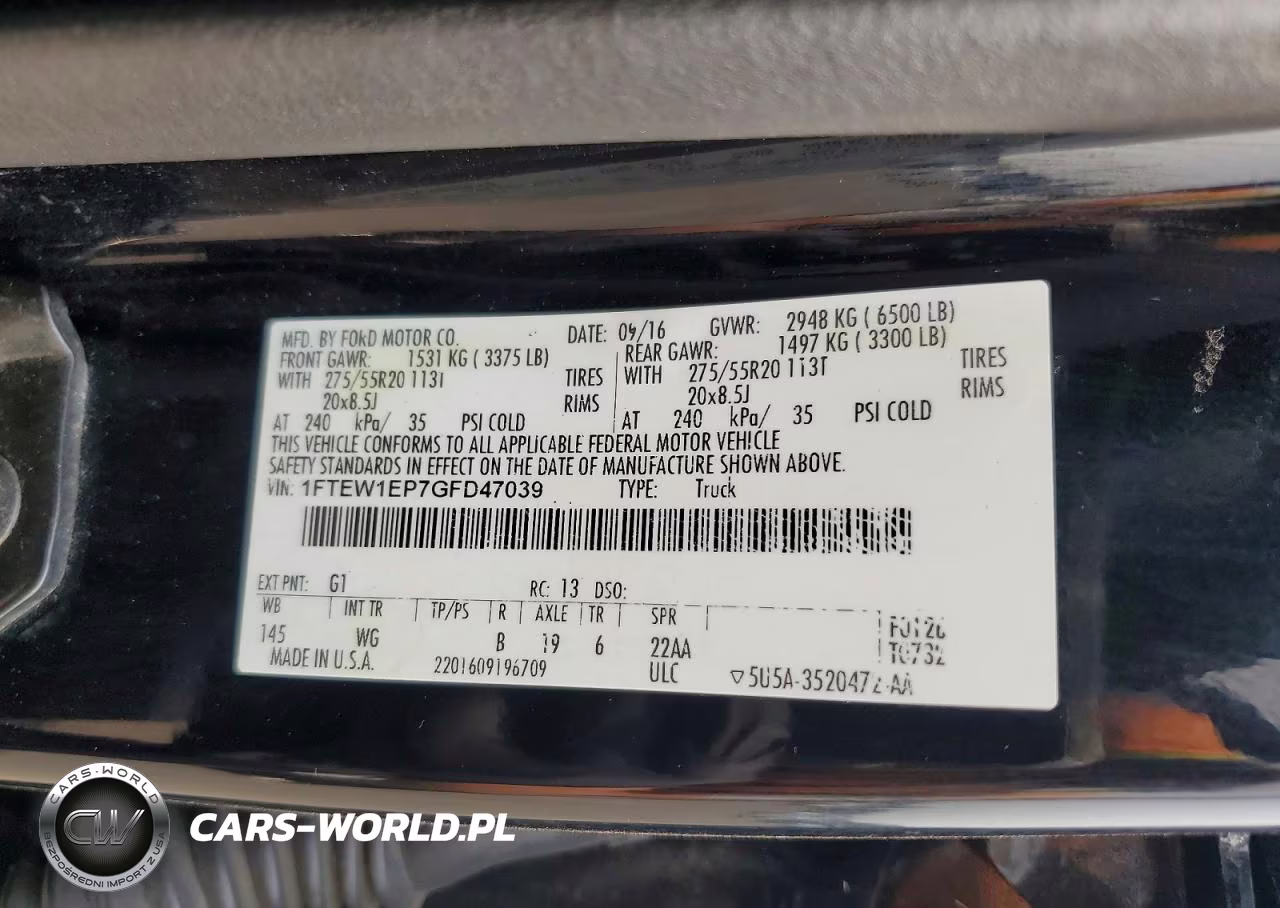 2016 Ford F150 Supercrew VIN:1FTEW1EP7GFD47039 - 12