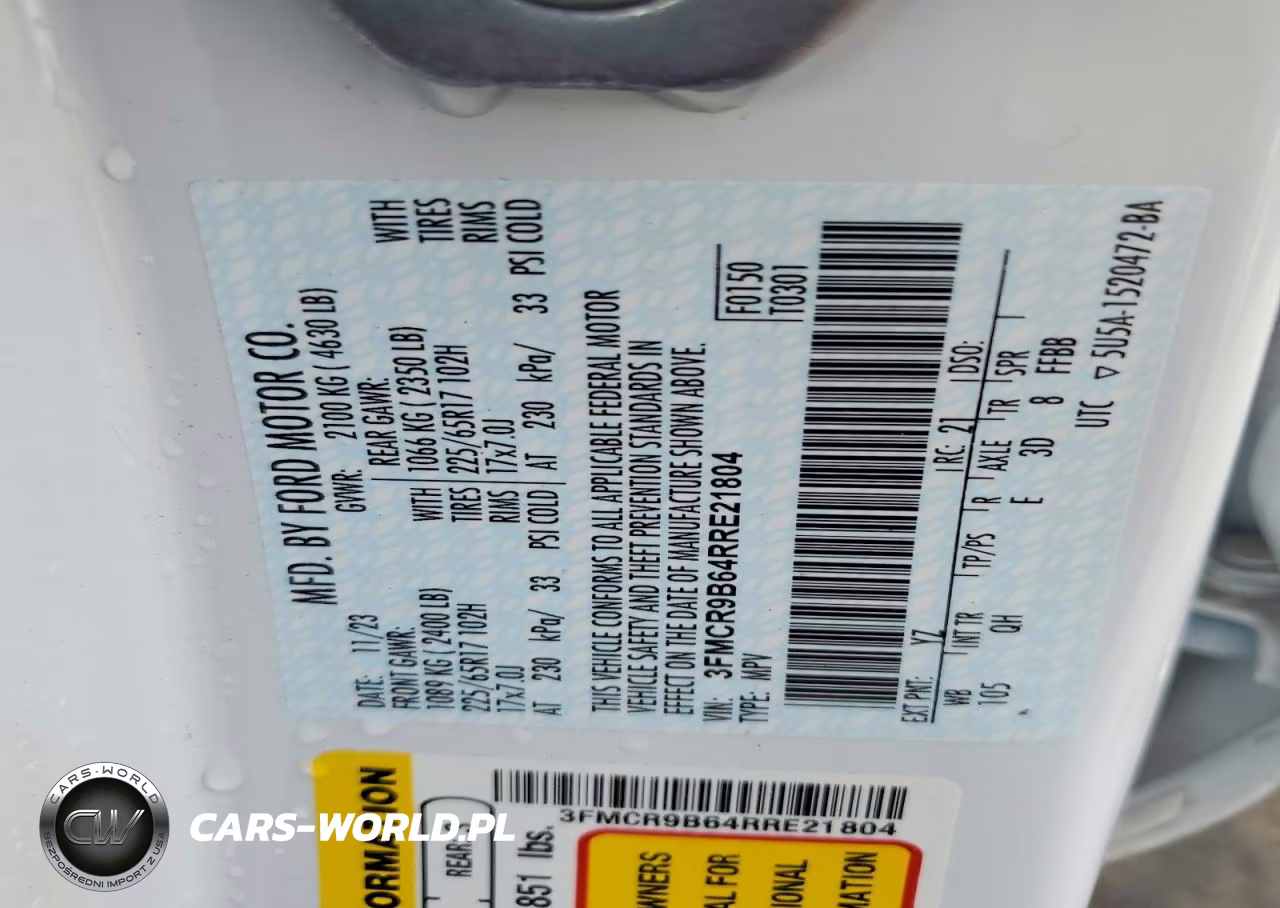 2024 Ford Bronco Sport Big Bend VIN:3FMCR9B64RRE21804 - 12