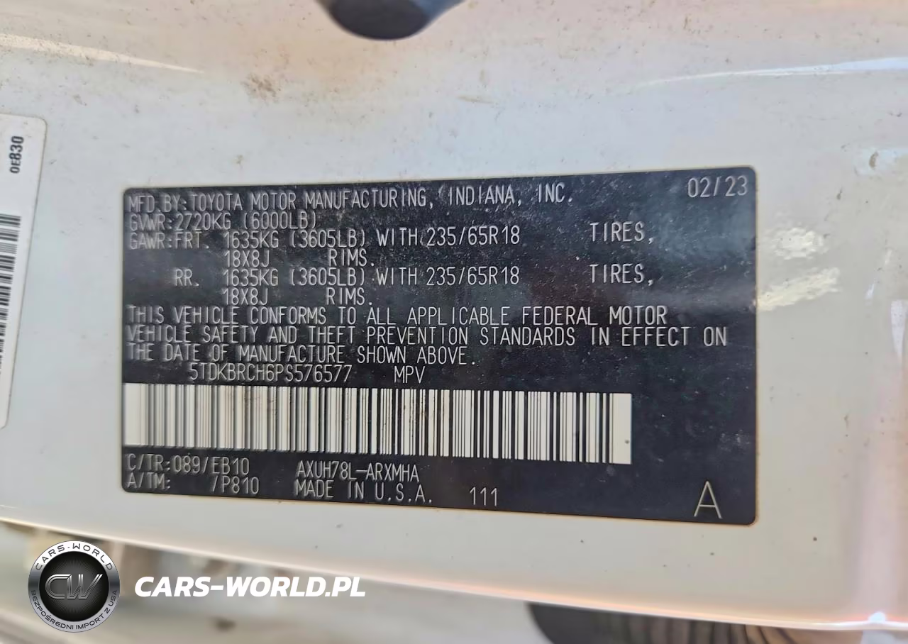 2023 Toyota Highlander Hybrid Xle VIN:5TDKBRCH6PS576577 - 13