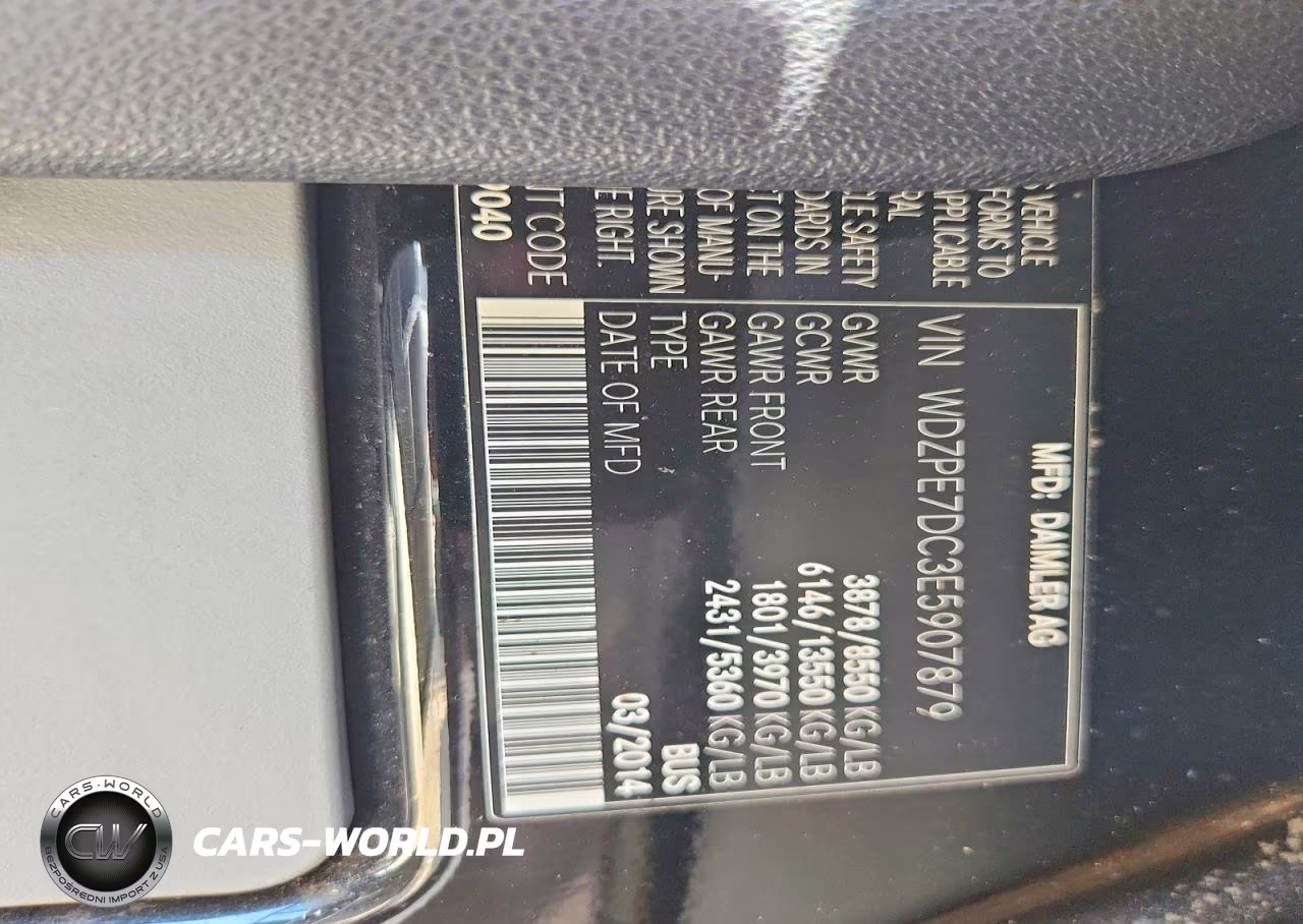 2014 Mercedes-Benz Sprinter 2500 VIN:WDZPE7DC3E5907879 - 10