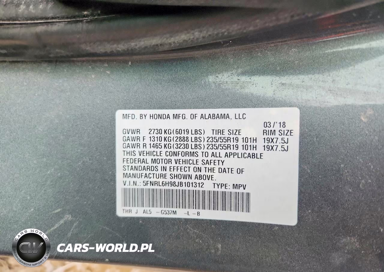 2018 Honda Odyssey Elite VIN:5FNRL6H98JB101312 - 13
