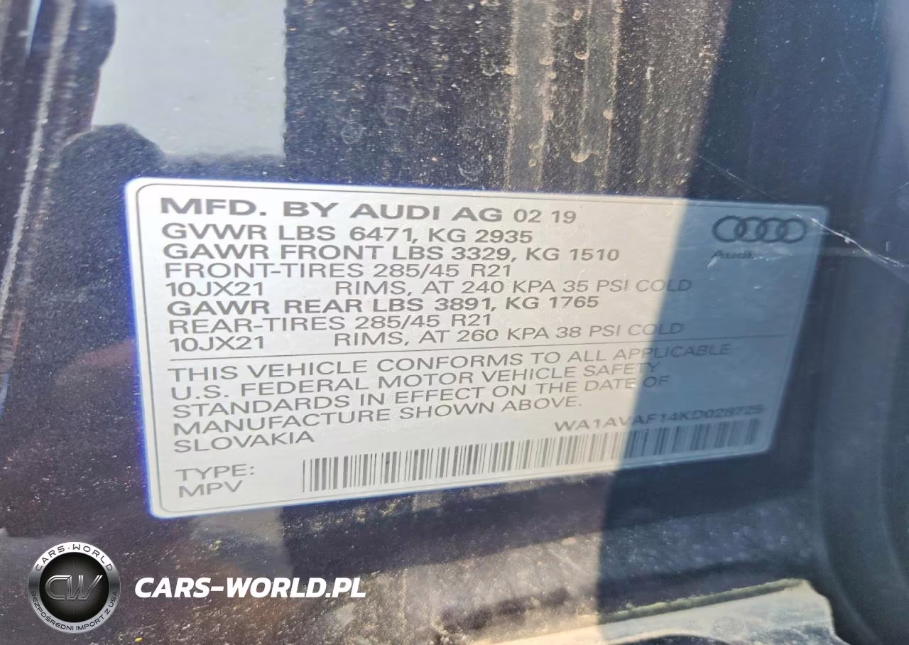 2019 Audi Q8 Premium VIN:WA1AVAF14KD028725 - 13