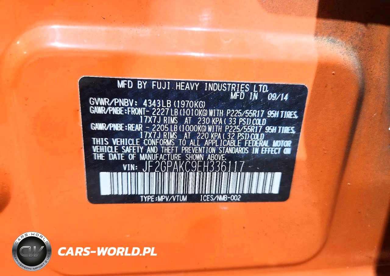 2014 Subaru Xv Crosstrek 2.0 Limited VIN:JF2GPAKC9EH336117 - 13