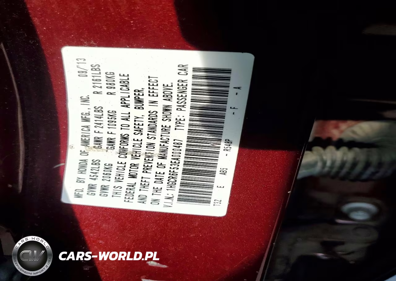2014 Honda Accord Hybrid Exl VIN:1HGCR6F53EA000487 - 12