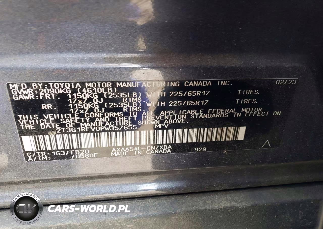 2023 Toyota Rav4 Le VIN:2T3G1RFV0PW357655 - 12
