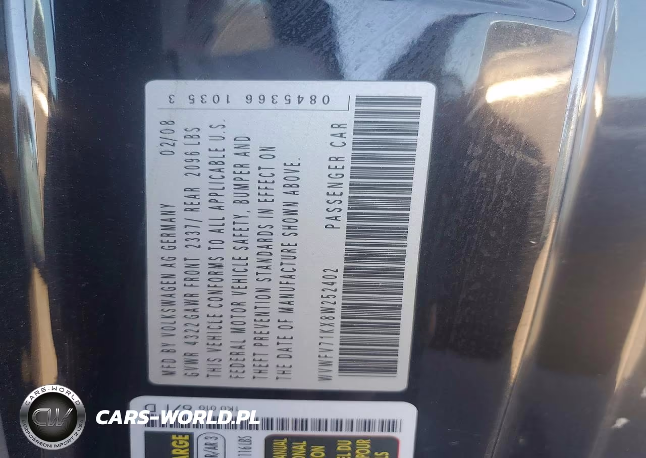 2008 Volkswagen Gti VIN:WVWFV71KX8W252402 - 12