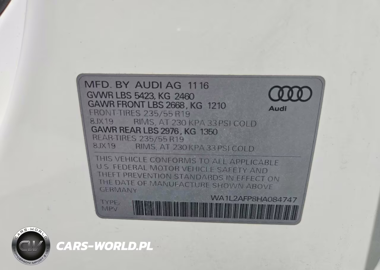2017 Audi Q5 Premium Plus VIN:WA1L2AFP8HA084747 - 14